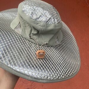 Silver and Green Sun Hat